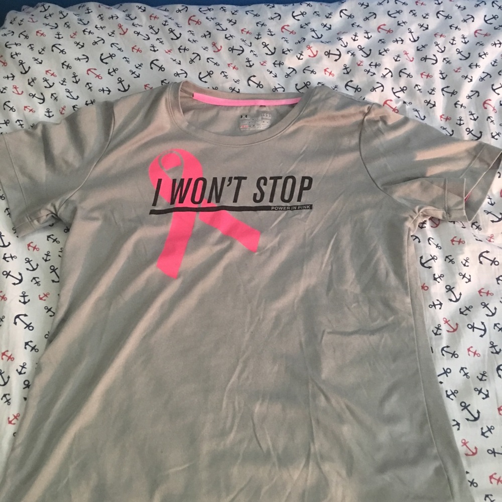Under Armour breast cancer awareness shirt